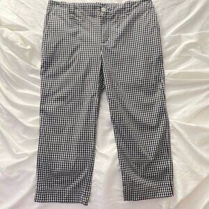 Lauren Ralph Lauren Gingham Check Ankle Pants Stretch 6
